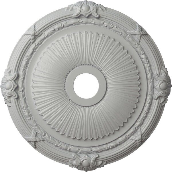 Ekena Millwork Heaton Ceiling Medallion (Fits Canopies up to 6 1/2"), 27 1/2"OD x 3 7/8"ID x 2 1/4"P, Frost CM27HEFRF - main